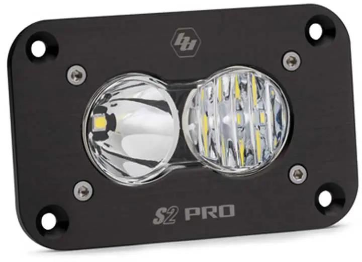 Baja Designs - Baja Designs S2 Pro Black Flush Mount LED Auxiliary Light Pod (Clear - Driving/Combo)