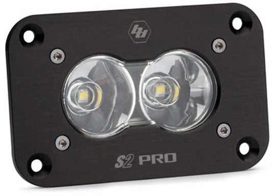 Baja Designs S2 Pro Black Flush Mount LED Auxiliary Light Pod (Clear - Work/Scene)