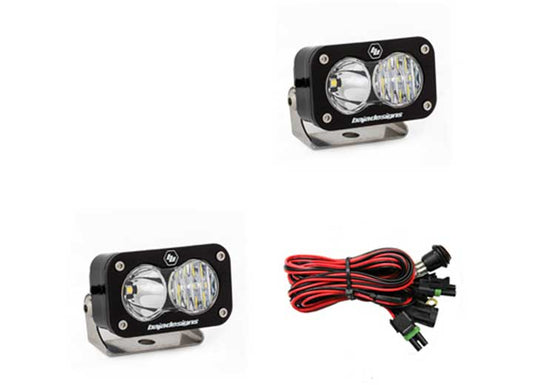 Baja Designs S2 Pro Black LED Auxiliary Light Pod Pair - Driving/Combo (Clear)