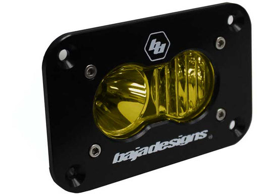 Baja Designs - Baja Designs S2 Sport Black Flush Mount LED Auxiliary Light Pod (Amber - Driving/Combo)