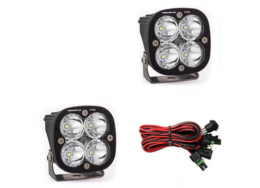Baja Designs Squadron Pro Black LED Auxiliary Light Pod Pair (Clear - Work/Scene)