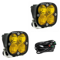 Baja Designs - Baja Designs® Squadron Pro LED Pair Amber Driving/Combo Fog Lights w/ Harness - Off - Road Lighting