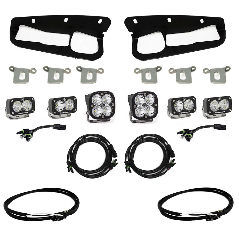 Baja Designs Ford Squadron Pro/Dual S2 Sport Steel Bumper Fog Pocket Light Kit (Clear - Multi-Pattern)