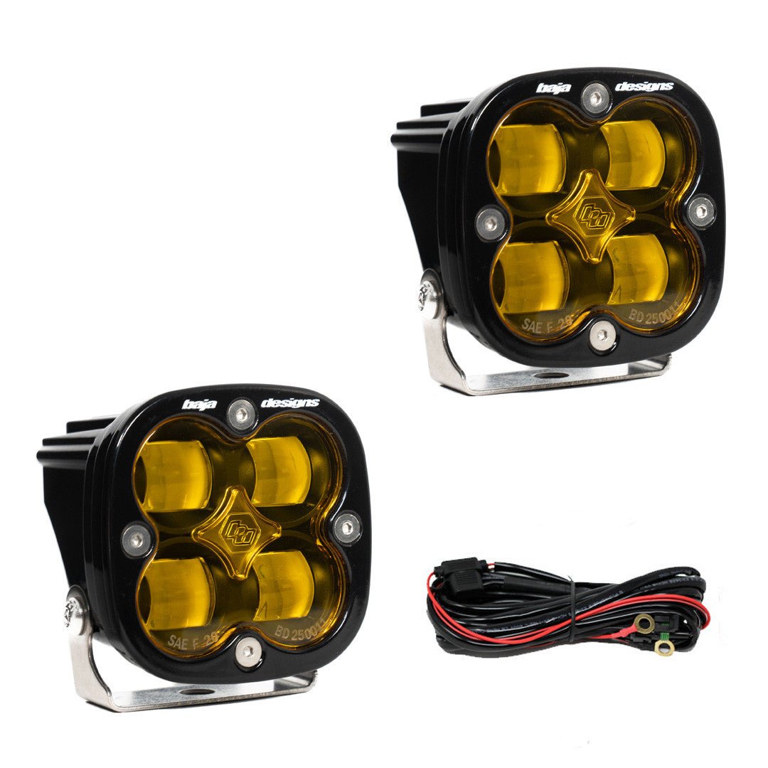 Baja Designs - Baja Designs Squadron SAE LED Auxiliary Light Pod Pair (Amber)