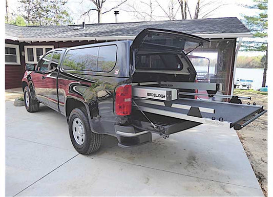 Heavy-Duty 2PC Truck Bed Slide Bin Kit with 1000 lbs Capacity – Requires Guardrails for Enhanced Cargo Management