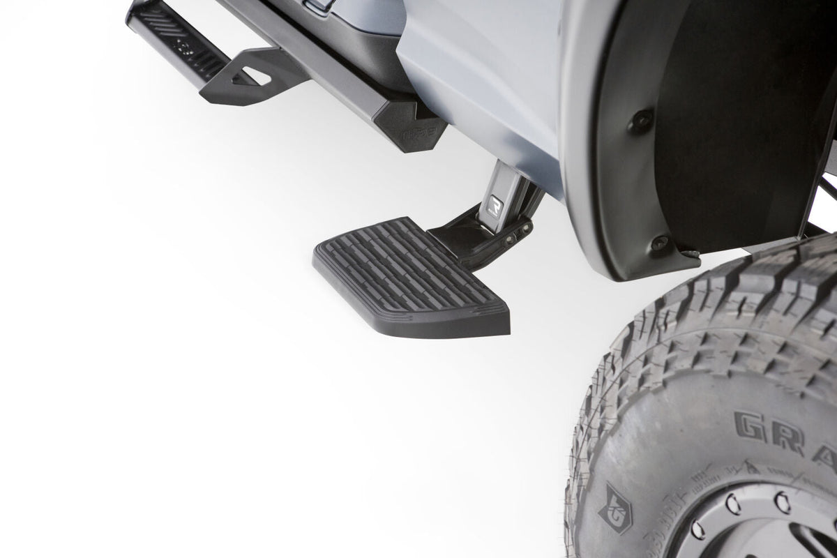 AMP Research -Bedstep®2 Flip Down Side Bumper Step 19-26 RAM 2500/3500, Excludes Dually