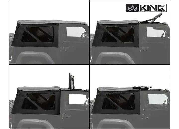 Overland Vehicle Systems / Up Down Air - Black Diamond Replacement Soft Top for 2010 - 2018 Jeep Wrangler JK 2 Door