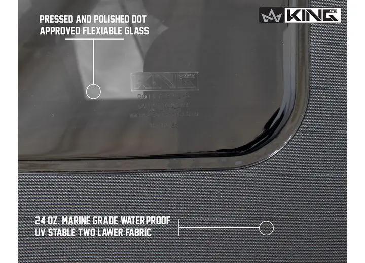 Overland Vehicle Systems / Up Down Air - Black Diamond Replacement Soft Top for 2010 - 2018 Jeep Wrangler JK 2 Door