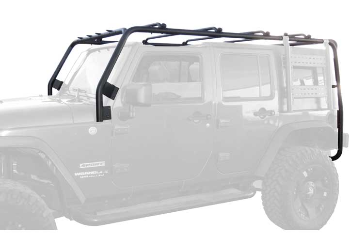 07-18 WRANGLER JK 4 DOOR CARGO ROOF RACK BLACK