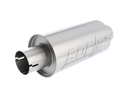 MUFFLER BORLA S-TYPE 2.5IN IN/OUT 10INX5INDIA. RD W/NOTCH