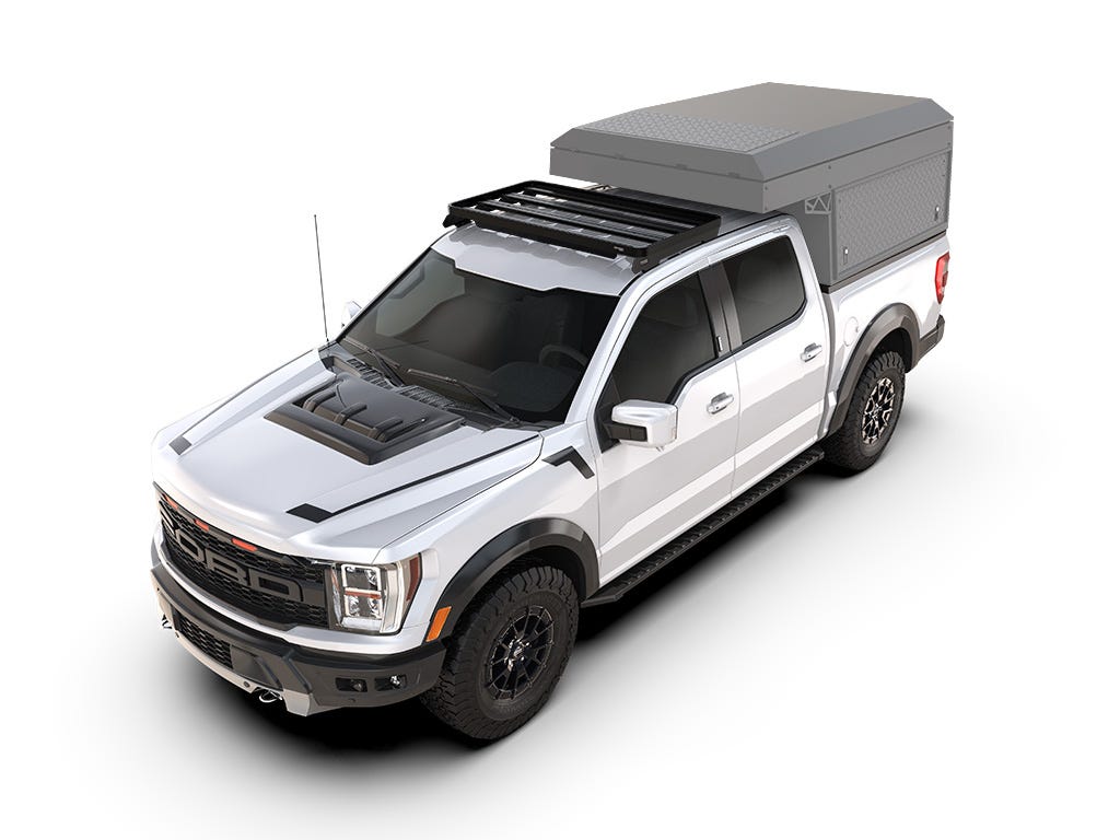 Ford F-150 Super Crew (2009-Current) Cab Over Camper Slimline II Roof Rack Kit / Low Profile Front Runner