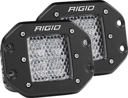 RIGID Industries - D - Series PRO LED Light, Diffused Lens, Flush Mount, Pair