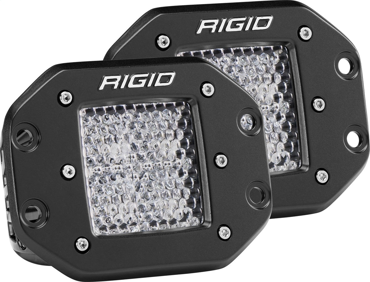 RIGID Industries - D - Series PRO LED Light, Diffused Lens, Flush Mount, Pair
