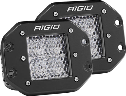 RIGID Industries - D - Series PRO LED Light, Diffused Lens, Flush Mount, Pair