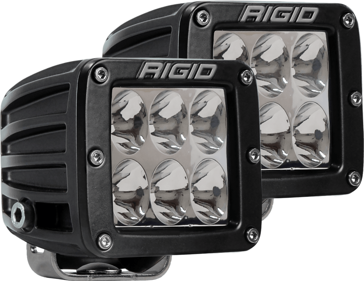 RIGID Industries - D - Series PRO LED Light, Driving Optic, Surface Mount, Black Housing, Pair