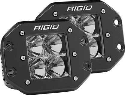 RIGID Industries - D - Series PRO LED Light, Flood Optic, Flush Mount, Pair
