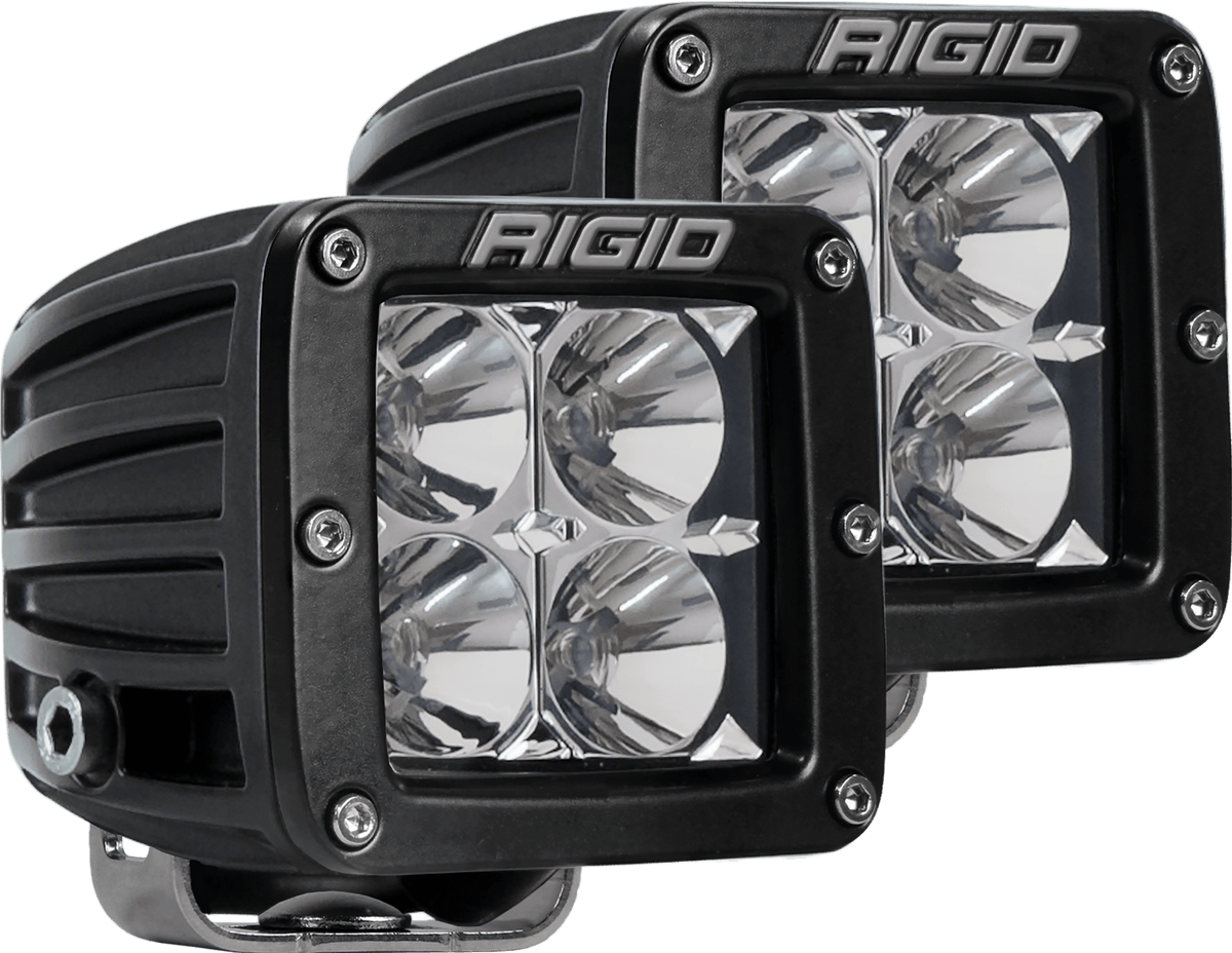 RIGID Industries - D - Series PRO LED Light, Flood Optic, Surface Mount, Pair