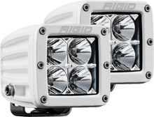 RIGID Industries - D - Series PRO LED Light, Flood Optic, Surface Mount, White Housing, Pair