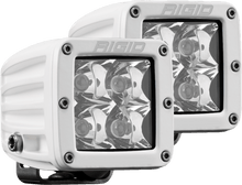RIGID Industries - D - Series PRO LED Light, Spot Optic, Surface Mount, White Housing, Pair