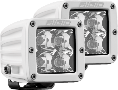 RIGID Industries - D - Series PRO LED Light, Spot Optic, Surface Mount, White Housing, Pair