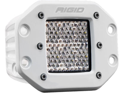 RIGID Industries - D - Series PRO Light, Flood Diffused, Flush Mount, White Housing, Single