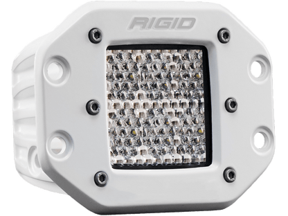 RIGID Industries - D - Series PRO Light, Flood Diffused, Flush Mount, White Housing, Single