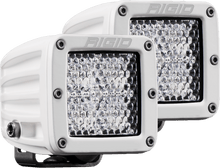 RIGID Industries - D - Series PRO Light, Flood Diffused, Surface Mount, White Housing, Pair