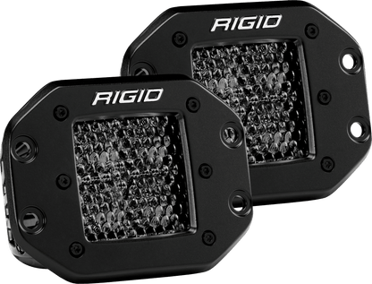 RIGID Industries - D - Series PRO Midnight Edition, Spot Diffused, Flush Mount, Pair