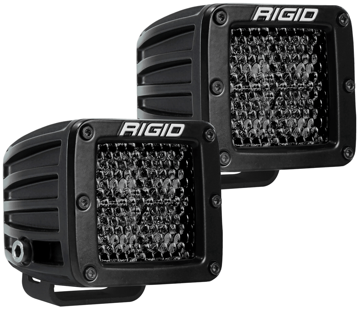 RIGID Industries - D - Series PRO Midnight Edition, Spot Diffused, Surface Mount, Pair