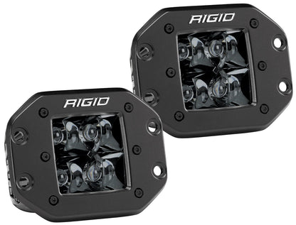 RIGID Industries - D - Series PRO Midnight Edition, Spot Optic, Flush Mount, Single
