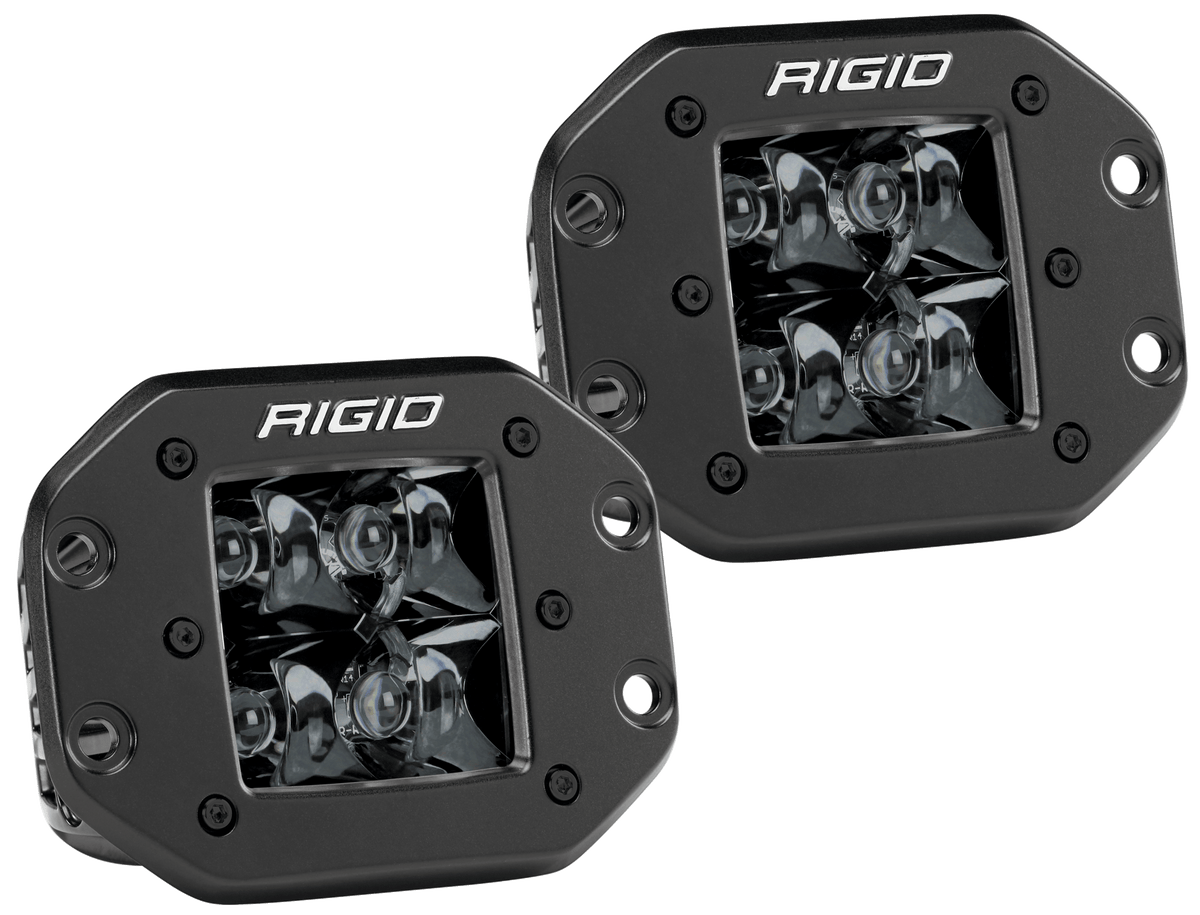 RIGID Industries - D - Series PRO Midnight Edition, Spot Optic, Flush Mount, Single