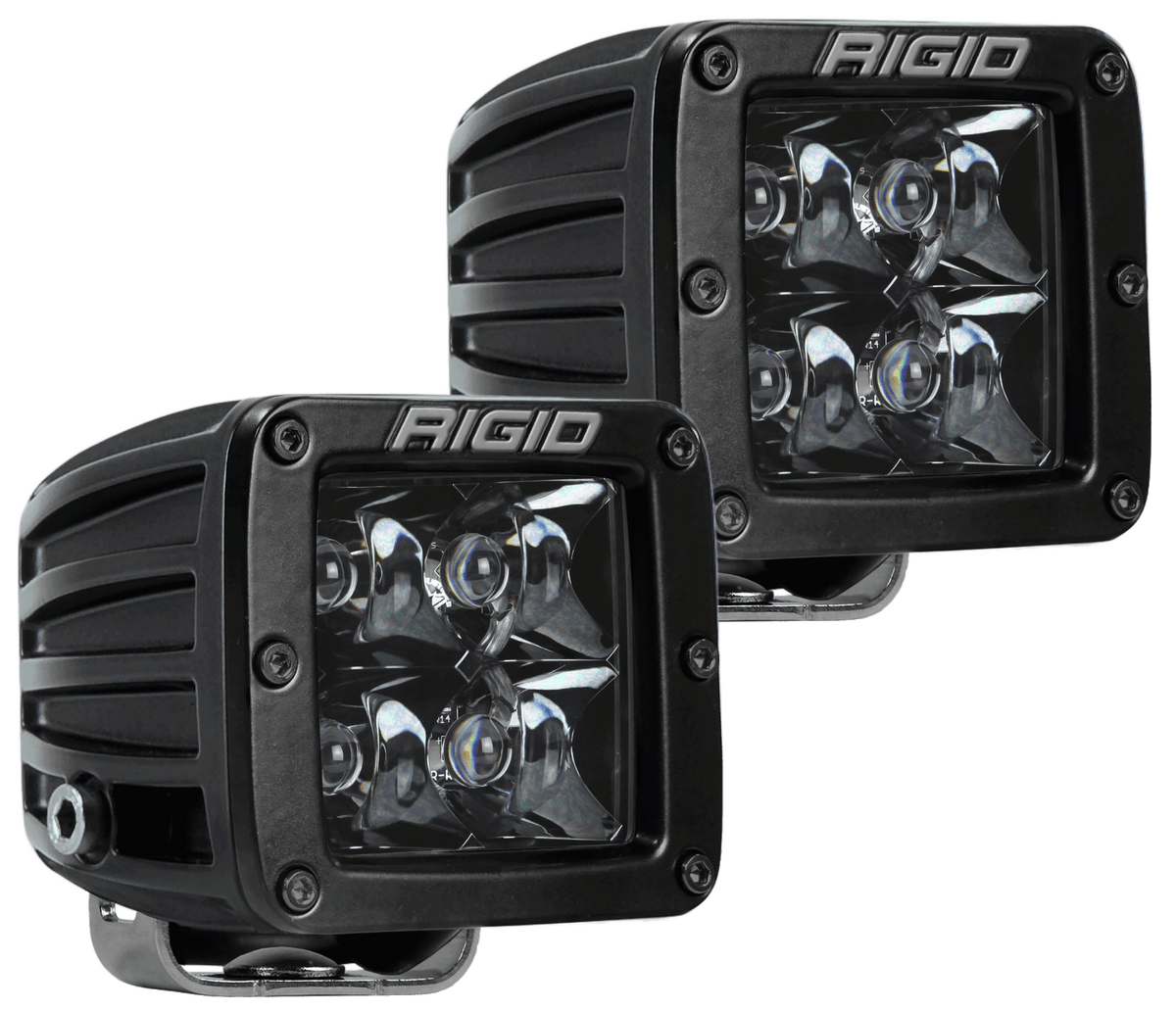RIGID Industries - D - Series PRO Midnight Edition, Spot Optic, Surface Mount, Pair