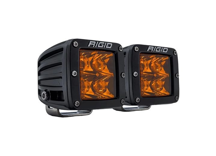 Amber PRO Lens D-Series Spot Lights – 3168 Lumens, Surface Mount Pair by Rigid Industries