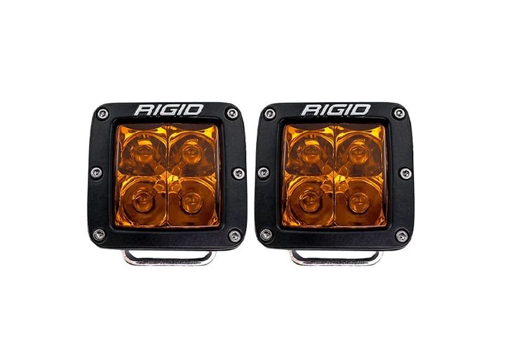 Amber PRO Lens D-Series Spot Lights – 3168 Lumens, Surface Mount Pair by Rigid Industries