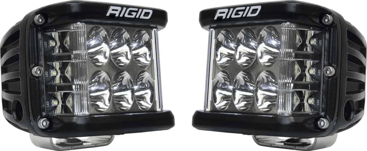 RIGID Industries - D - SS PRO Side Shooter, Driving Optic, Surface Mount, Black Housing, Pair