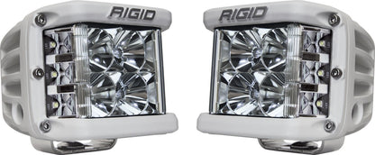 RIGID Industries - D - SS PRO Side Shooter, Flood Optic, Surface Mount, White Housing, Pair