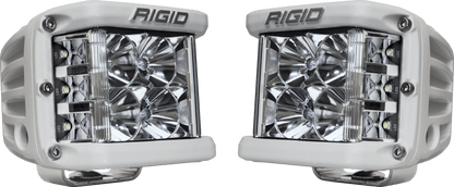 RIGID Industries - D - SS PRO Side Shooter, Flood Optic, Surface Mount, White Housing, Pair
