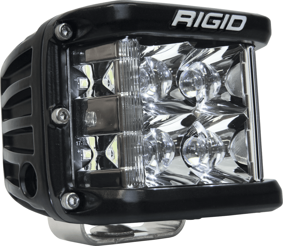 RIGID Industries - D - SS PRO Side Shooter, Spot Optic, Surface Mount, Black Housing, Single