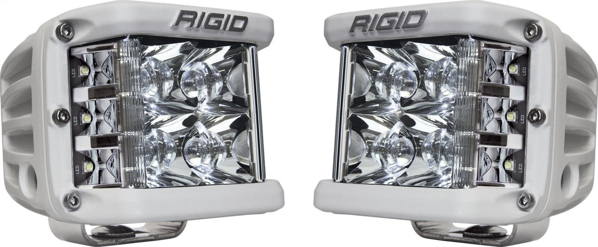 RIGID Industries - D - SS PRO Side Shooter, Spot Optic, Surface Mount, White Housing, Pair