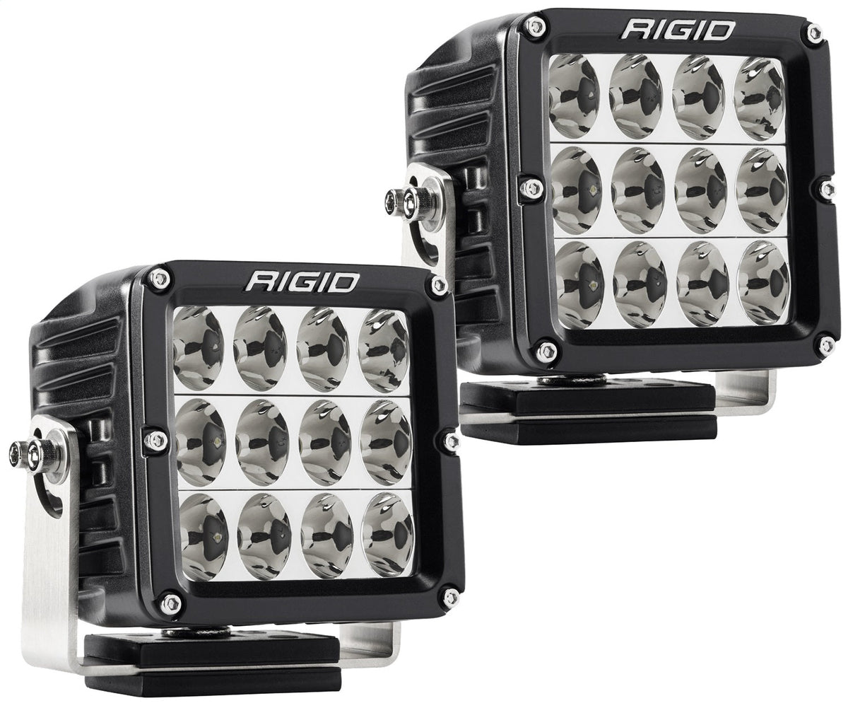 RIGID Industries - D - XL PRO LED Light, Driving Optic, Surface Mount, Black Housing, Pair
