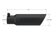 MBRP T5106BLK Tip. 3in. O.D. Dual Wall Angled 2in. inlet 12in - view 2