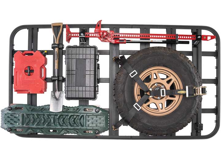 DEFENDER PLATFORM ROOF  RACK 94 X 50 X 2IN SIDES; BLACK POWDER COAT