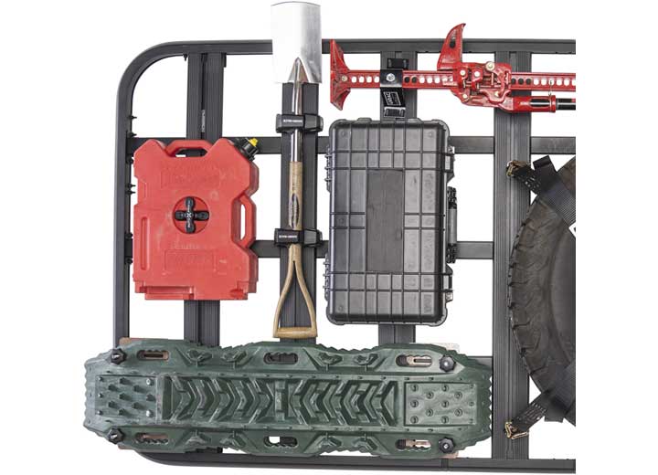 DEFENDER PLATFORM ROOF  RACK 94 X 50 X 2IN SIDES; BLACK POWDER COAT