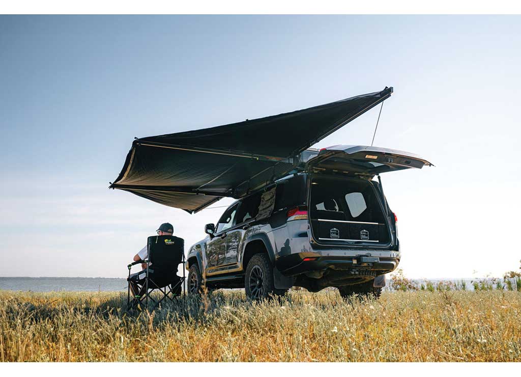 Ironman 4x4 - DELTAWING 6.5FT FREESTANDING AWNING WITH 180 - DEGREE VIEW, LED LIGHTING, WATER - RESISTANT, UV50 PROTECTION KIT