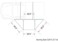 Ironman 4x4 - DELTAWING 6.5FT FREESTANDING AWNING WITH 180 - DEGREE VIEW, LED LIGHTING, WATER - RESISTANT, UV50 PROTECTION KIT