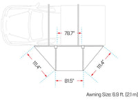 Ironman 4x4 - DELTAWING 6.5FT LED - ILLUMINATED WATERPROOF FREESTANDING AWNING WITH UV50 PROTECTION