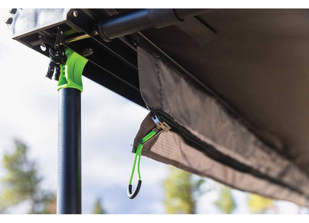 DELTAWING 8FT INSTANT AWNING WITH LED LIGHT KIT - BLACKOUT FABRIC, WATERPROOF, UV50 PROTECTION