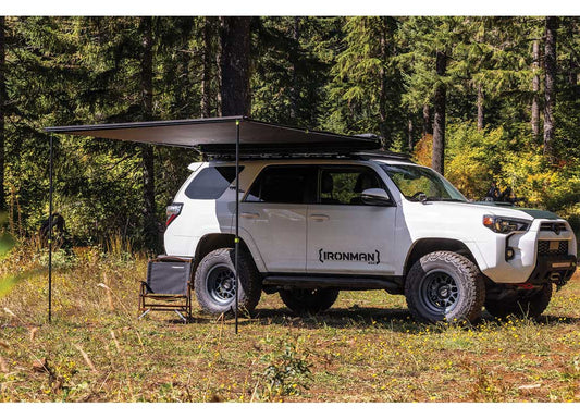 DELTAWING 8FT INSTANT AWNING WITH LED LIGHT KIT - BLACKOUT FABRIC, WATERPROOF, UV50 PROTECTION