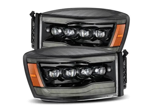 AlphaRex USA - Dodge Ram 06 - 08 AlphaRex NOVA - Series LED Projector Headlights in Alpha - Black – Unmatched Brightness & Rugged Aesthetics