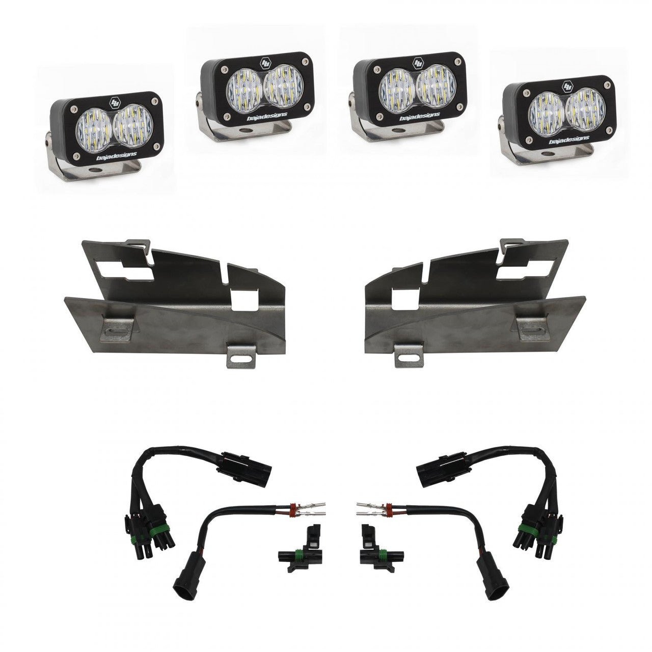 Baja Designs Dodge Ram S2 Sport Dual Fog Pocket Light Kit (Clear - Wide Cornering)